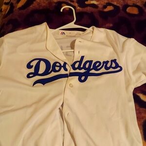 Mlb Majestic Dodgers  Youth Kershaw  Jersey